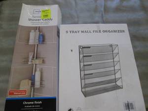 lot 284 image: Mainstays Tension Pole Shower Caddy...