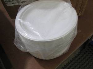 lot 292 image: 3- 125 pks 9 inch Paper Plates...