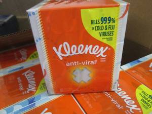 lot 328 image: Case of 27- 60 ct Boxes Kleenex Ant...
