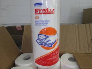 lot 334 image: Case of Wypall 24- 70 ct Rolls Gene...