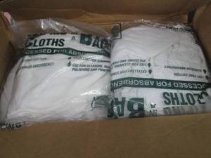 lot 336 image: Box of 12 - 1# Bags Wiping Cloths...