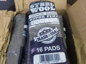 lot 339 image: Box of 12-16ct Pks Grade#0000 Steel...