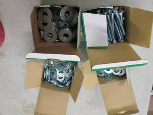 lot 50 image: 3 boxes of washers and 1 box of car...