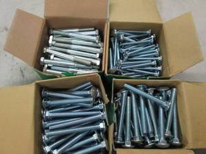 lot 56 image: 3 boxes of carriage bolts and 1 box...