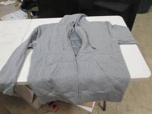 lot 108 image: mens xxl grey zip up insulated  hoo...