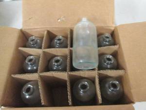 lot 120 image: saftey coated 16oz clear bottles 12...