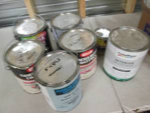 lot 132 image: box of paint and stain ...