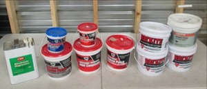 lot 175 image: lot of stucco paste , rockit electr...