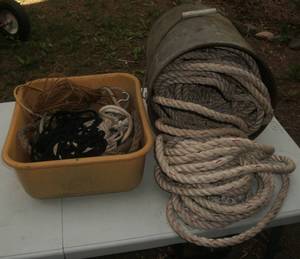lot 11 image: Rope various lengths & thickness...