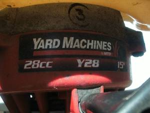 lot 27 image: Weed whip - has compression, may ne...
