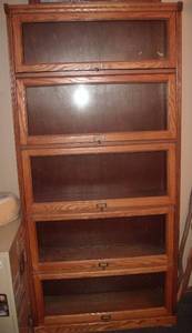 lot 54 image: Bookcase, five shelves with lawyer ...
