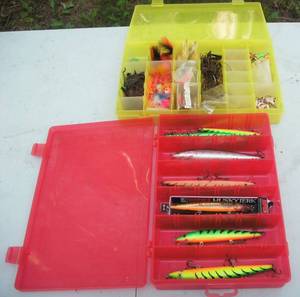 lot 85 image: Jigs & Rapalas in case...