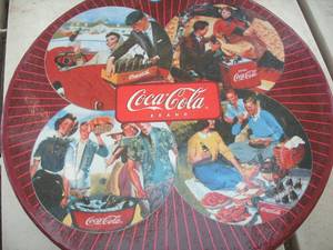 lot 105 image: Coca Cola plates...
