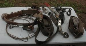 lot 6 image: Comalong, linemans belt, straps, c...