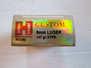 Hornady Custom 9MM Luger 147 gr XTP