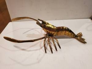 Solid Brass Shrimp Display 11 12