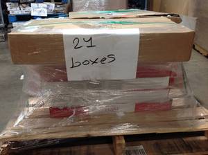 Lot of 21 cases QuicTile 12 in. x 24 in. Cliff Stone Matte Color Body Porcelain Locking Floor Tile (9.6 sq. ft.  case) see pictures