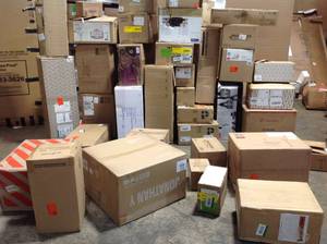 pallet of assorted lighting various models, sizes and colors see all pictures