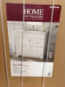 Home Decorators Sedgewood 36-12 in. Configurable Bath Vanity in White with Solid Surface Top in Arctic with White Sink see all pictures