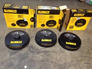 Lot of 3 Dewalt 18 in. Surface Cleaner for Gas Pressure Washers Rated up to 3700 PSI see all pictures