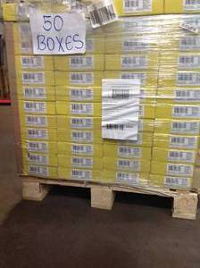 lot of 50 Traffic Master Hand scraped Saratoga Hickory 7 mm Thick x 7-23 in. Wide x 50-58 in. Length Laminate Flooring (24.17 sq. ft.  case) see all pictures