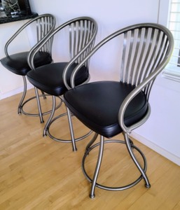 Contemporary Counter Height Stool Set of Three