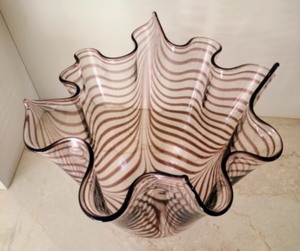 Swirled Art Glass Vase