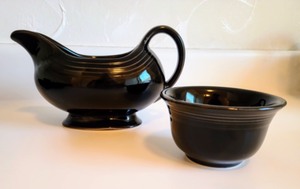 Black Ceramic Servingware Including Fiestaware