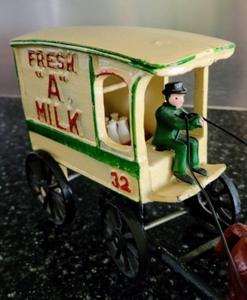 Vintage Cast Iron Milk Delivery Carriage