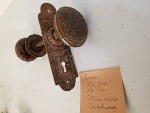 Antique Doorknobs and Plate