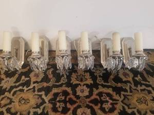 6 Polished Nickel Sconces