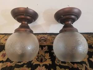 Pair of Victorian Ceiling Fixtures