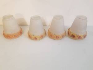 Set of 4 Antique Glass Shades