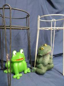 PLANT STANDS AND FROGS