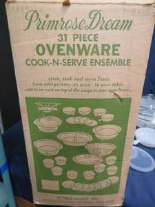 ATTIC FIND UNOPENED COMPLETE SET OF PRIMROSE DREAM OVENWARE