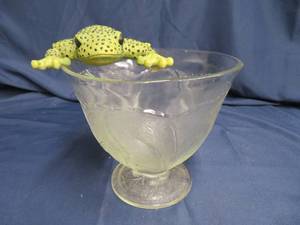 FROSTED ETCHED PUNCH BOWL
