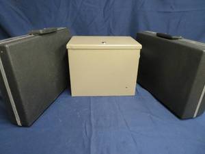 BRIEFCASES AND METAL STORAGE BOX