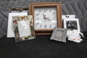 CLOCK, FRAMES AND BABY STUFF