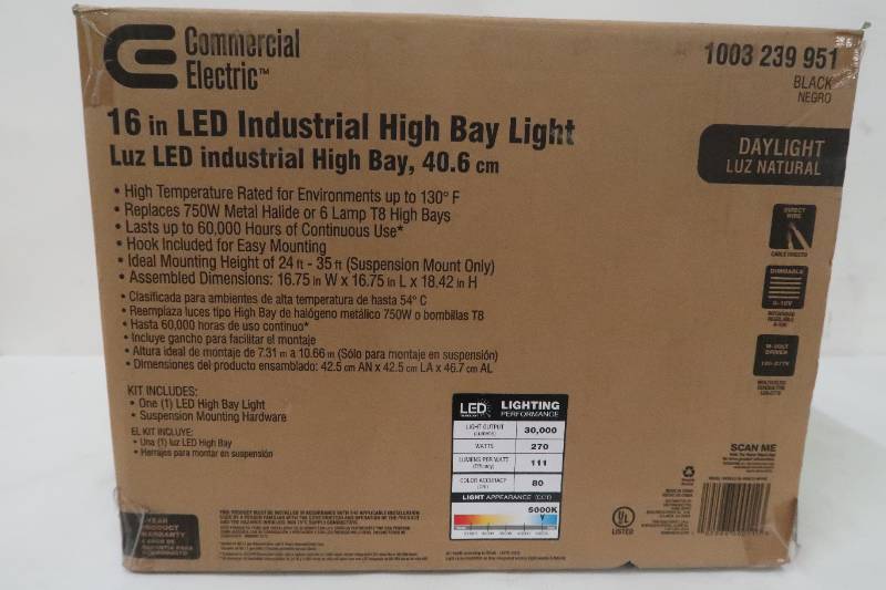 commercial electric 16 led industrial high bay light