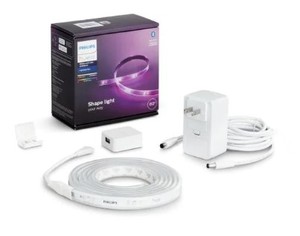 lot 608 image: Philips Hue White and Color Ambiance Dimmable LED Light Strip Plus Smart Light Base Kit with Bluetooth (80) 555334