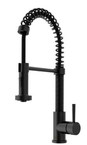 lot 518 image: VIGO Edison Single-Handle Pull-Down Sprayer Kitchen Faucet in Matte Black VG02001MB