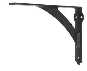 lot 546 image: Everbilt 10 in. x 8 in. Vintage Black Medium Duty Shelf Bracket - Set of 2 19732