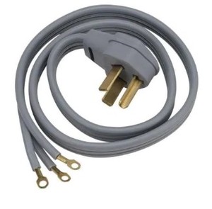 lot 596 image: GE 6 ft. 3-Prong 30 Amp Dryer Cord WX09X10004