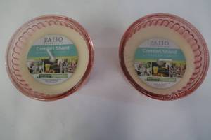 lot 586 image: Patio Essentials Comfort Shield Citronella Candles - 2 pack Red