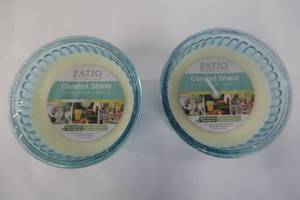 lot 606 image: Patio Essentials Comfort Shield Citronella Candles - 2 pack Blue