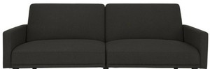 lot 525 image: Room Essentials - Linen Futon with Arms - Grey 249-05-0198