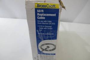 Brasscraft 516 in. x 50 ft. Slotted-End Replacement Cable For Drain Snake Auger