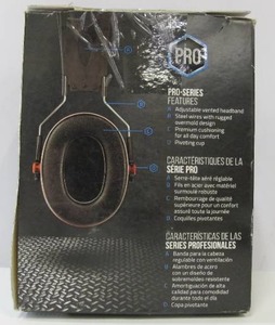 3M Lawn and Garden Pro-Grade Red and Black Cup Earmuff