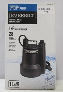 Everbilt 16 HP Plastic Submersible Utility Pump