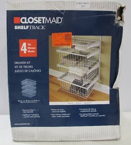 ClosetMaid 17 in. D x 21 in. W x 27 in. H ShelfTrack 4-Drawer Kit Steel Closet System in White